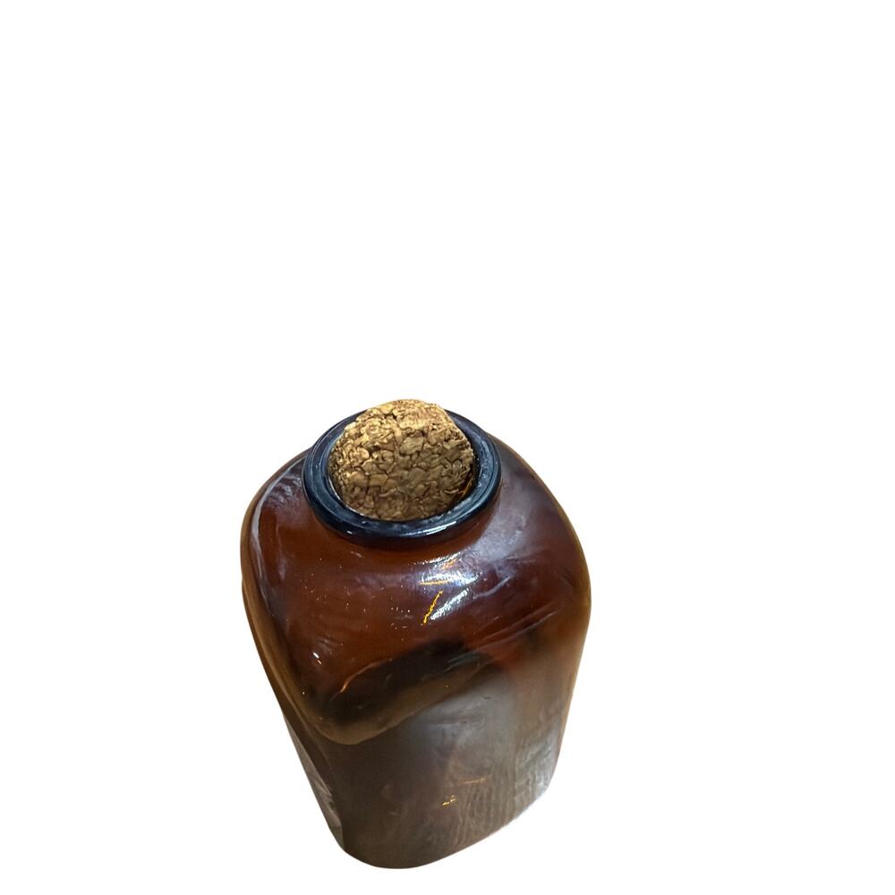 Vintage Levi Garrett & Sons Amber Snuff Bottle Jar Cork Scotch Rappee Empty - Picture 5 of 5